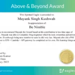 award of mayank singh kushwah at eagle view